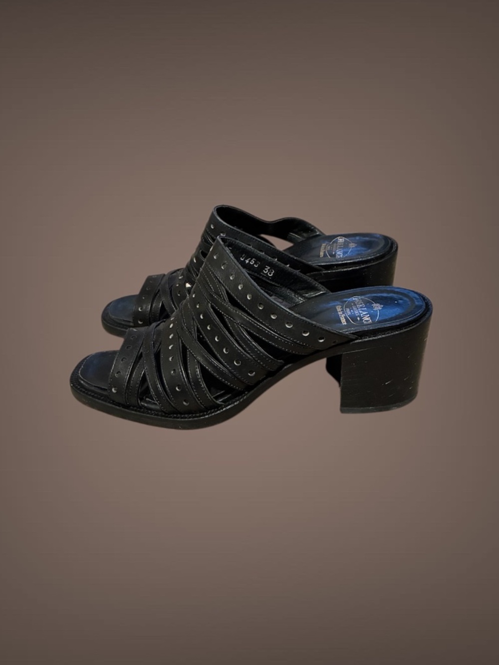 Women's Free Lance Paris Strappy Leather Mules/Slide on Sandal, Size 38/US 7